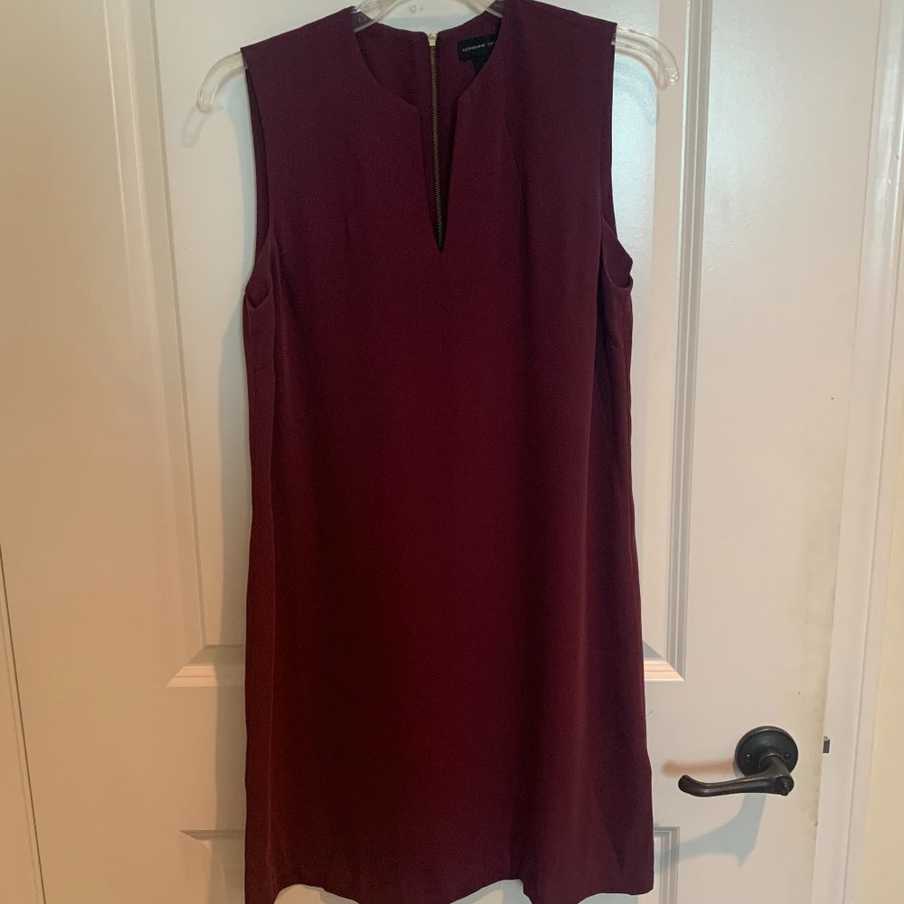 Adrienne Vittadini Purple Sleeveless Short Dress